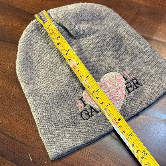 Spiritual Gangster Sparkly heart Patch by Apollo stretch ribbed soft knit Beanie - Picture 8 of 8